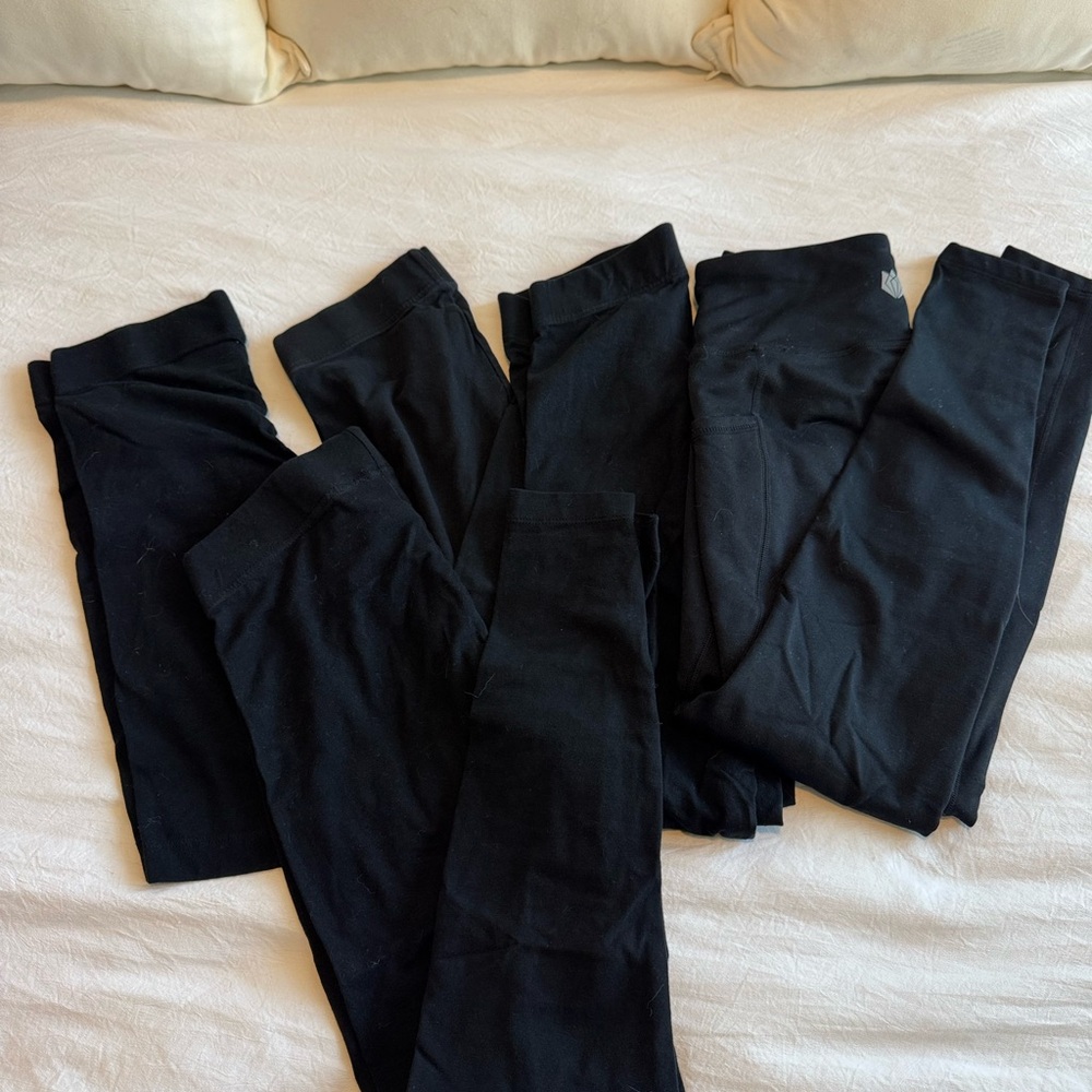 Black Leggings & Bike Shorts Set